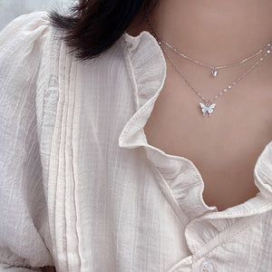 4 in 1 Butterfly 925 Necklace Set – Elegant & Timeless