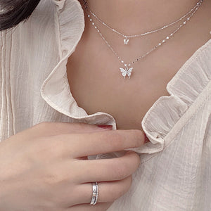 4 in 1 Butterfly 925 Necklace Set – Elegant & Timeless