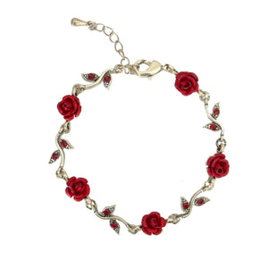 Rose Tassel Flower Necklace & Bracelet