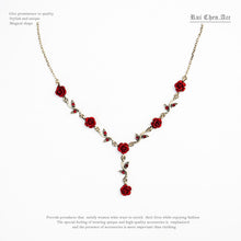 Load image into Gallery viewer, Rose Tassel Flower Necklace &amp; Bracelet
