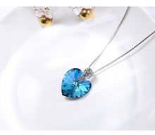 Load image into Gallery viewer, Ocean Heart Necklace and Ear rings Set
