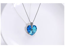 Load image into Gallery viewer, Ocean Heart Necklace and Ear rings Set

