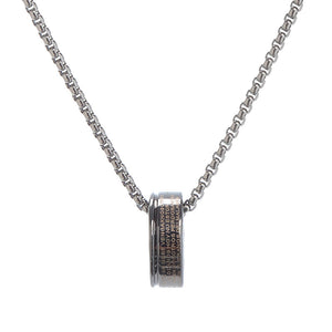 Hip Hop Bungee Men's Ring Necklace