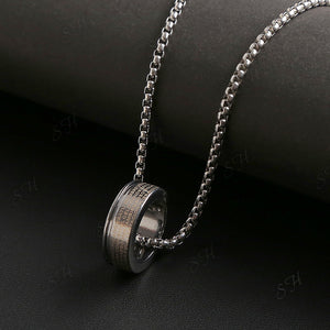 Hip Hop Bungee Men's Ring Necklace
