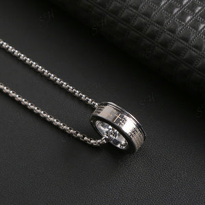 Hip Hop Bungee Men's Ring Necklace