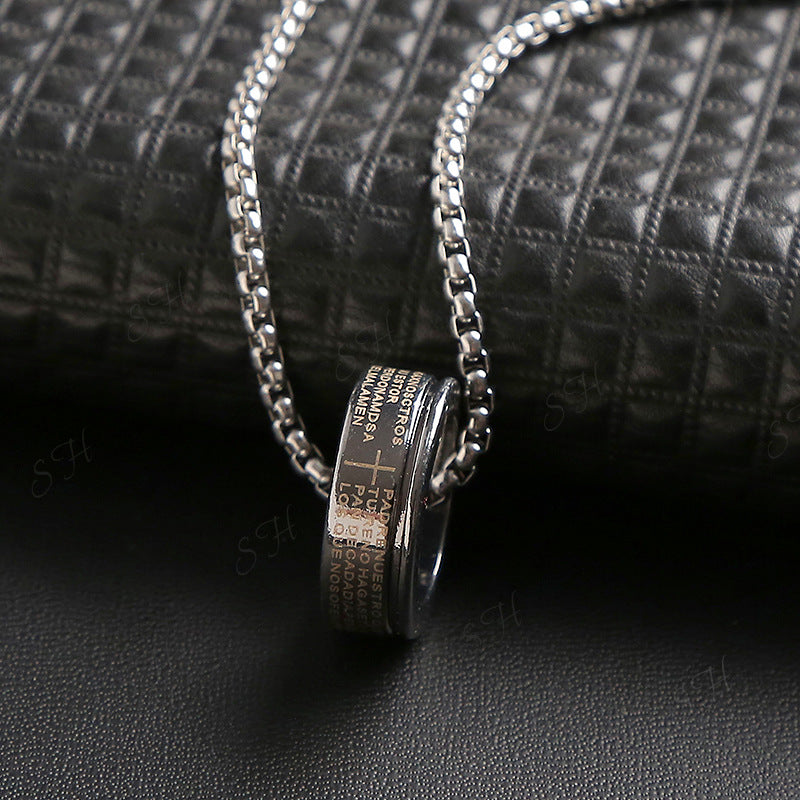 Hip Hop Bungee Men's Ring Necklace