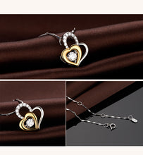 Load image into Gallery viewer, Heart-to-Heart Clavicle Chain 925 Jewelry Set
