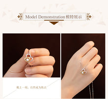 Load image into Gallery viewer, Heart-to-Heart Clavicle Chain 925 Jewelry Set
