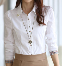 Load image into Gallery viewer, Formal Wear Primer White Chiffon Long-sleeved Shirt
