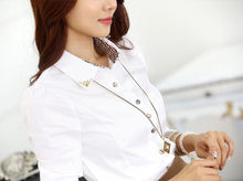 Load image into Gallery viewer, Formal Wear Primer White Chiffon Long-sleeved Shirt
