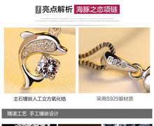 Load image into Gallery viewer, Dolphin Love Pendant 925 Silver Set
