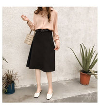 Load image into Gallery viewer, Solid Color Han Fan Simple Long-sleeved Shirt
