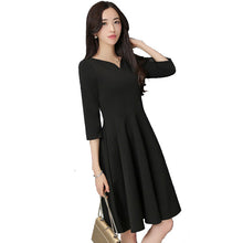 Load image into Gallery viewer, 2021 V-neck A-line Black Dress
