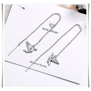 Paper Cranes Silver 925 Set