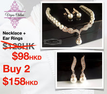 Load image into Gallery viewer, Korean Style Pearl Necklace Set

