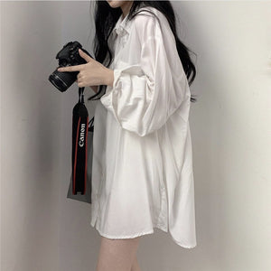 New Wild Korean Loose Design Long-sleeved Shirt