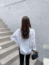 Load image into Gallery viewer, Real Shot Drawstring Chic Long-sleeved Shirt
