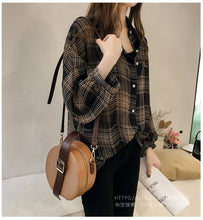 Load image into Gallery viewer, Plaid Chiffon Top Summer Sunscreen Long-sleeved Shirt
