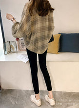 Load image into Gallery viewer, Plaid Chiffon Top Summer Sunscreen Long-sleeved Shirt
