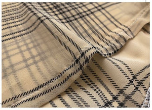 Plaid Chiffon Top Summer Sunscreen Long-sleeved Shirt