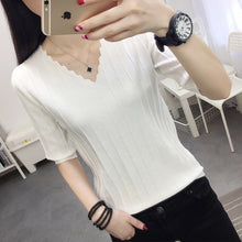 Load image into Gallery viewer, New Slim Middle-sleeved V-neck Sweater Shirt
