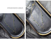 Load image into Gallery viewer, Niche Light Luxury Green Zircon Jewelry Set
