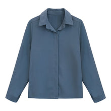 Load image into Gallery viewer, Solid Color Han Fan Simple Long-sleeved Shirt
