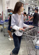Load image into Gallery viewer, Striped Stitching Autumn Fashion Long-sleeved Shirt
