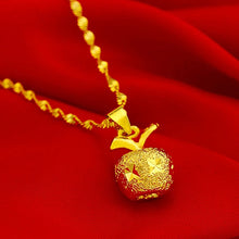 Load image into Gallery viewer, Gold Plated Apple Pendant Jewelry Set
