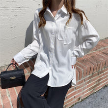 Load image into Gallery viewer, Real Shot Solid Color Outer Wear Long-sleeved Shirt
