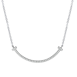 Classy Series s925 Silver Smile Necklace