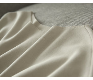 Pullover Comfortable Knit Sweater Top Shirt with Necklace