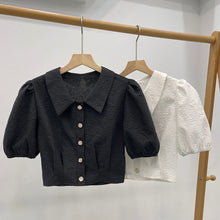 Load image into Gallery viewer, Western Style Wild Puff Sleeve Short Shirt
