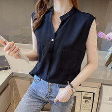 Load image into Gallery viewer, Trendy New Design Sleeveless Chiffon Shirt

