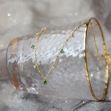 Load image into Gallery viewer, Niche Light Luxury Green Zircon Jewelry Set
