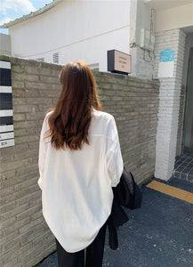 Real Shot Solid Color Outer Wear Long-sleeved Shirt