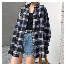Load image into Gallery viewer, New Trend Hong Kong Style Plaid Outer Wear Shirt
