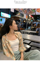 Load image into Gallery viewer, Summer Design Plaid Long-sleeved Sunscreen Top Shirt
