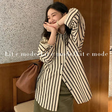 Load image into Gallery viewer, French All-match Long-sleeved Striped Shirt

