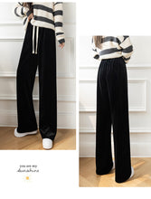 Load image into Gallery viewer, Wide-legged High-waist Drape Loose Drawstring Mopping Pants
