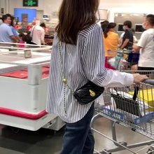 Load image into Gallery viewer, Striped Stitching Autumn Fashion Long-sleeved Shirt
