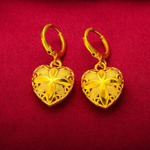 Love Flower Gold Plated Jewelry Set