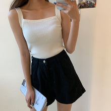 Load image into Gallery viewer, Summer Knit Suspender Vest Shirt
