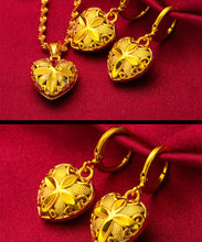 Load image into Gallery viewer, Love Flower Gold Plated Jewelry Set
