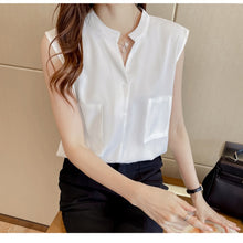 Load image into Gallery viewer, Trendy New Design Sleeveless Chiffon Shirt
