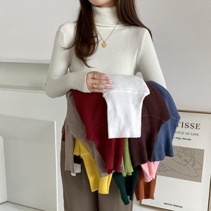 Autumn and Winter New Pure Color Basic Wild Sweater