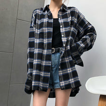 Load image into Gallery viewer, New Trend Hong Kong Style Plaid Outer Wear Shirt
