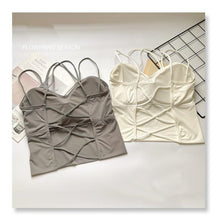 Load image into Gallery viewer, Cross-beautiful Back Sling Wrap Vest-style Top Shirt

