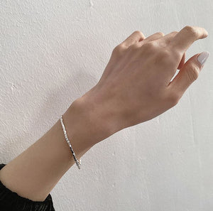 Unisex Square S925 Silver Bracelet