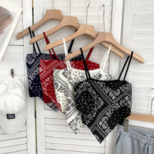 Load image into Gallery viewer, Niche cashew nut flower silk scarf net red inner vest small suspender tube top top outerwear trendy
